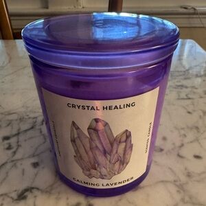 Crystal healing calming lavender candle, 15.5 oz. NWT